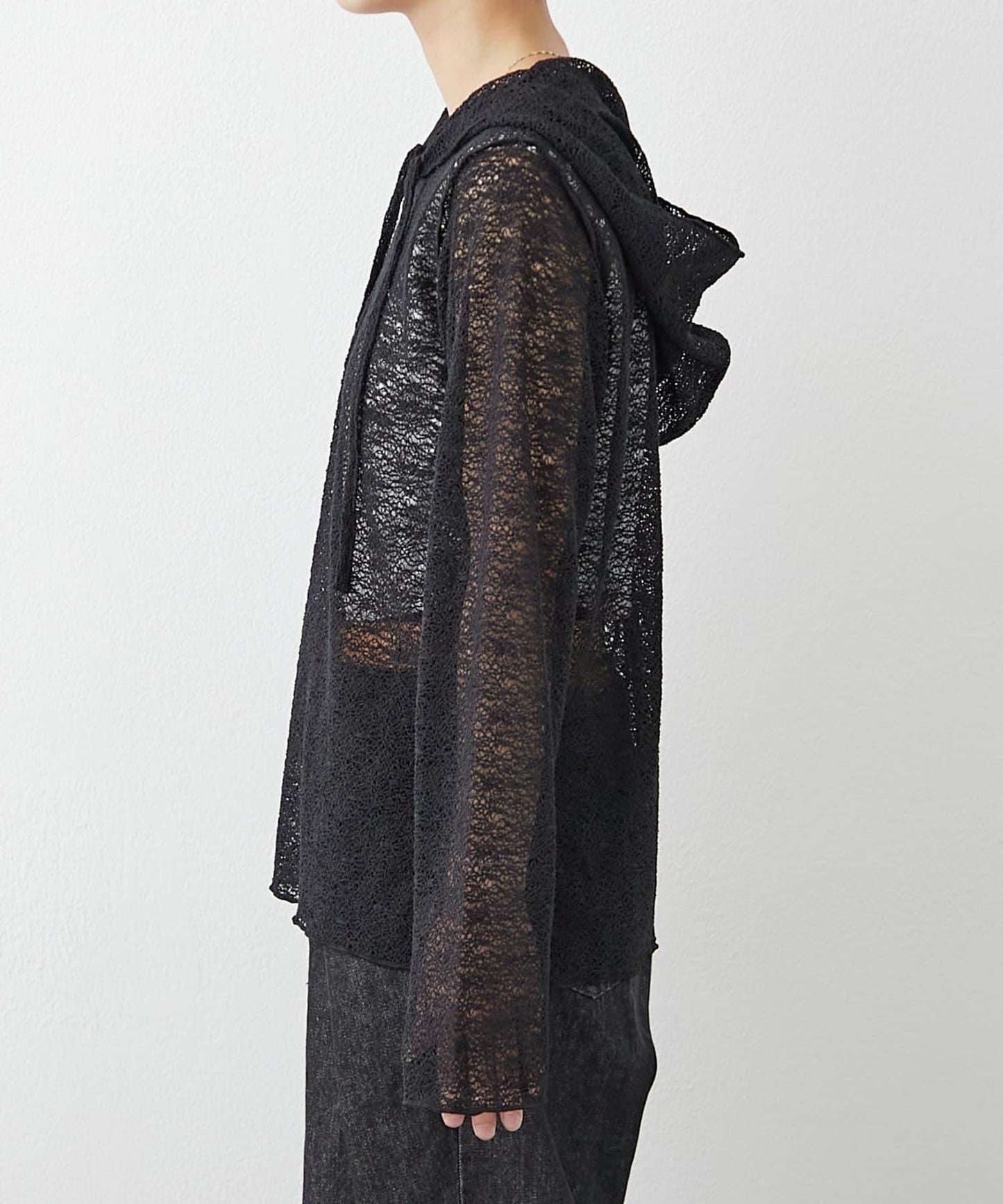 帆布繩帽連帽衫