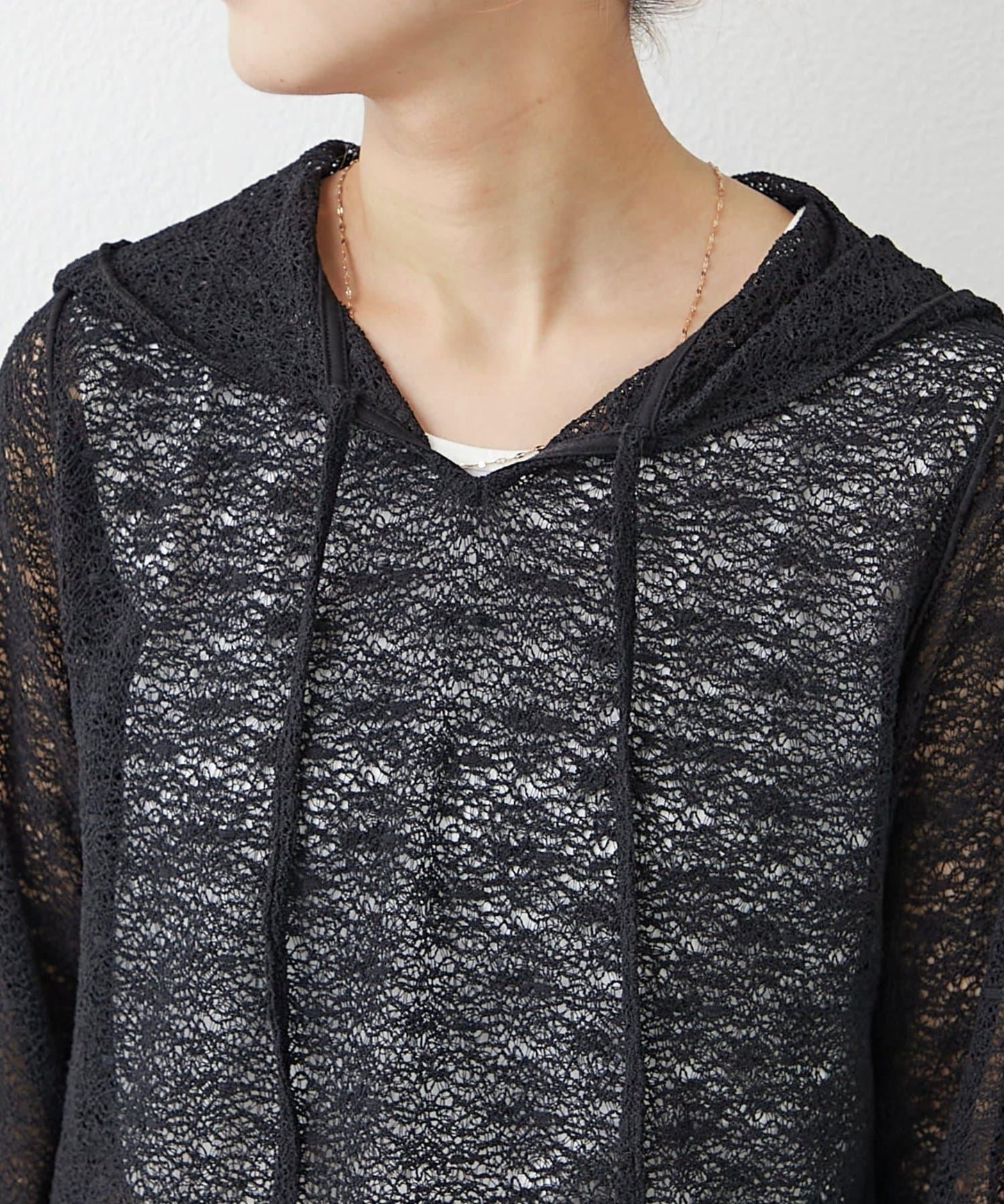 帆布繩帽連帽衫