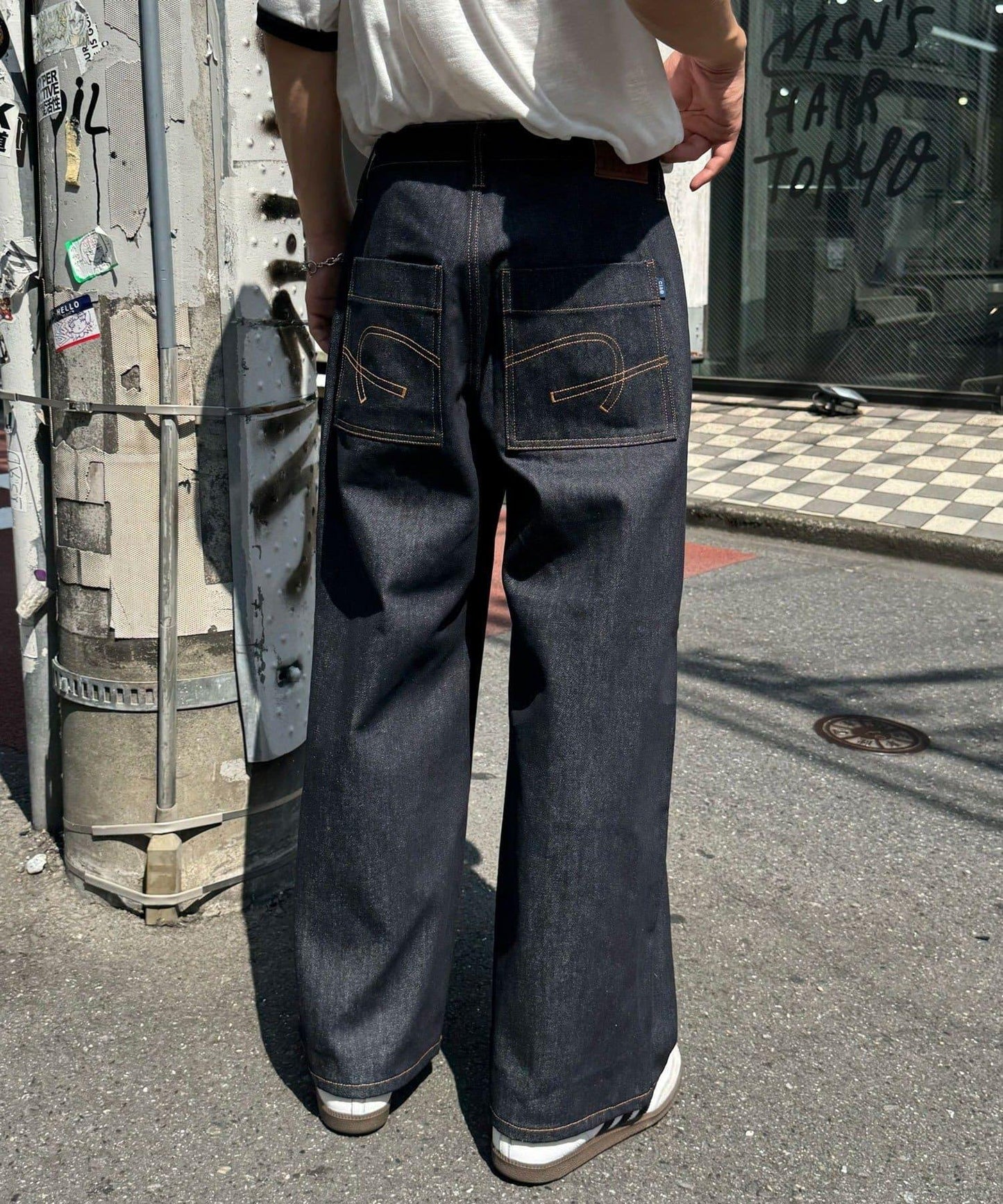【CIAN DENIM/藍色牛仔】寬腿喇叭褲