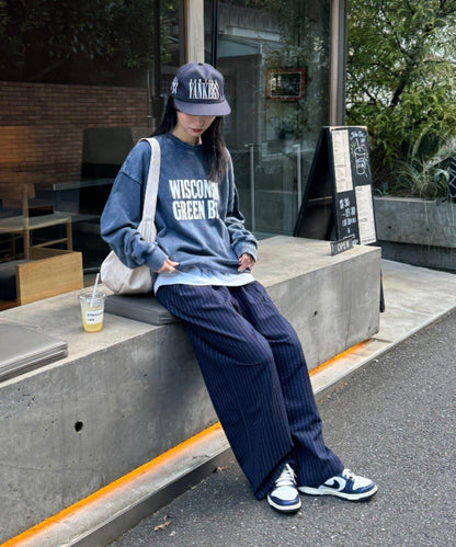 【男女同款】新款酸洗標誌衛衣