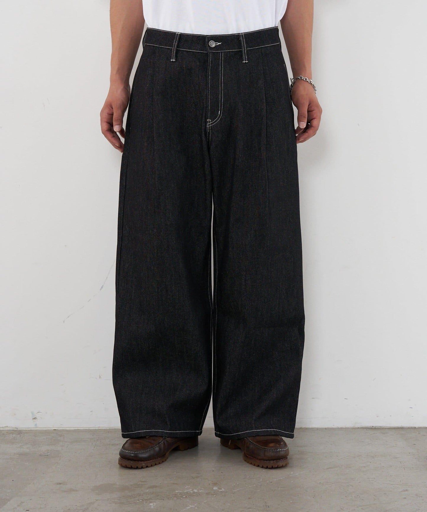 【CIAN DENIM/藍色牛仔】寬腿喇叭褲