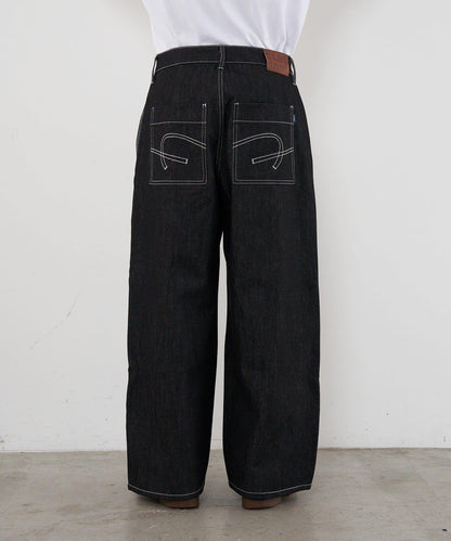 【CIAN DENIM/藍色牛仔】寬腿喇叭褲