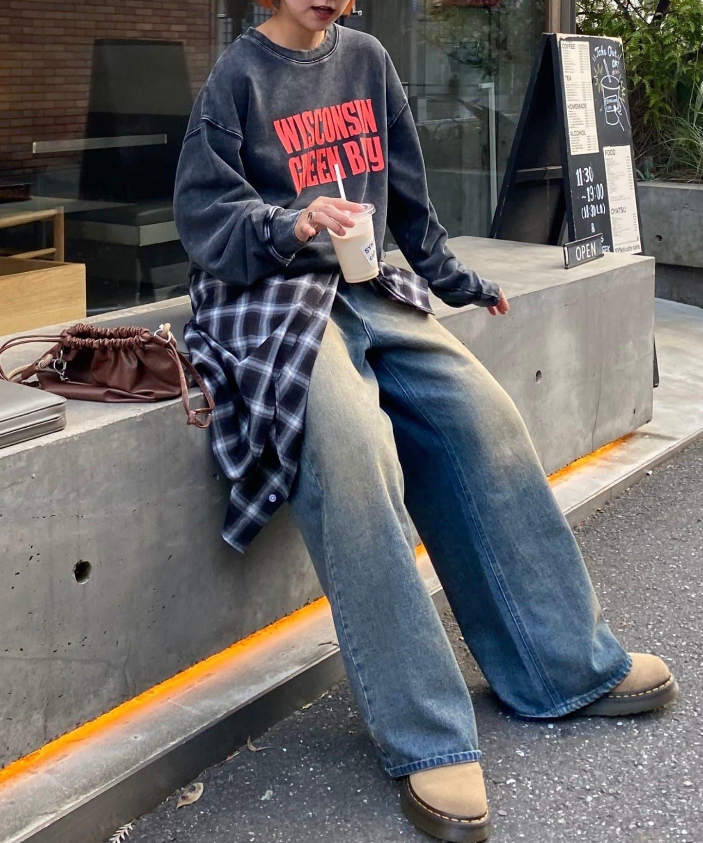 【男女同款】新款酸洗標誌衛衣