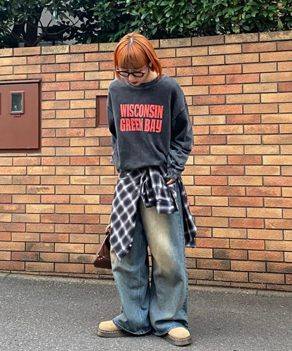 【男女同款】新款酸洗標誌衛衣