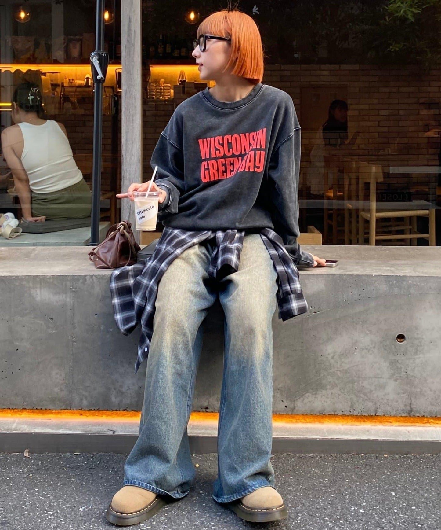 【男女同款】新款酸洗標誌衛衣