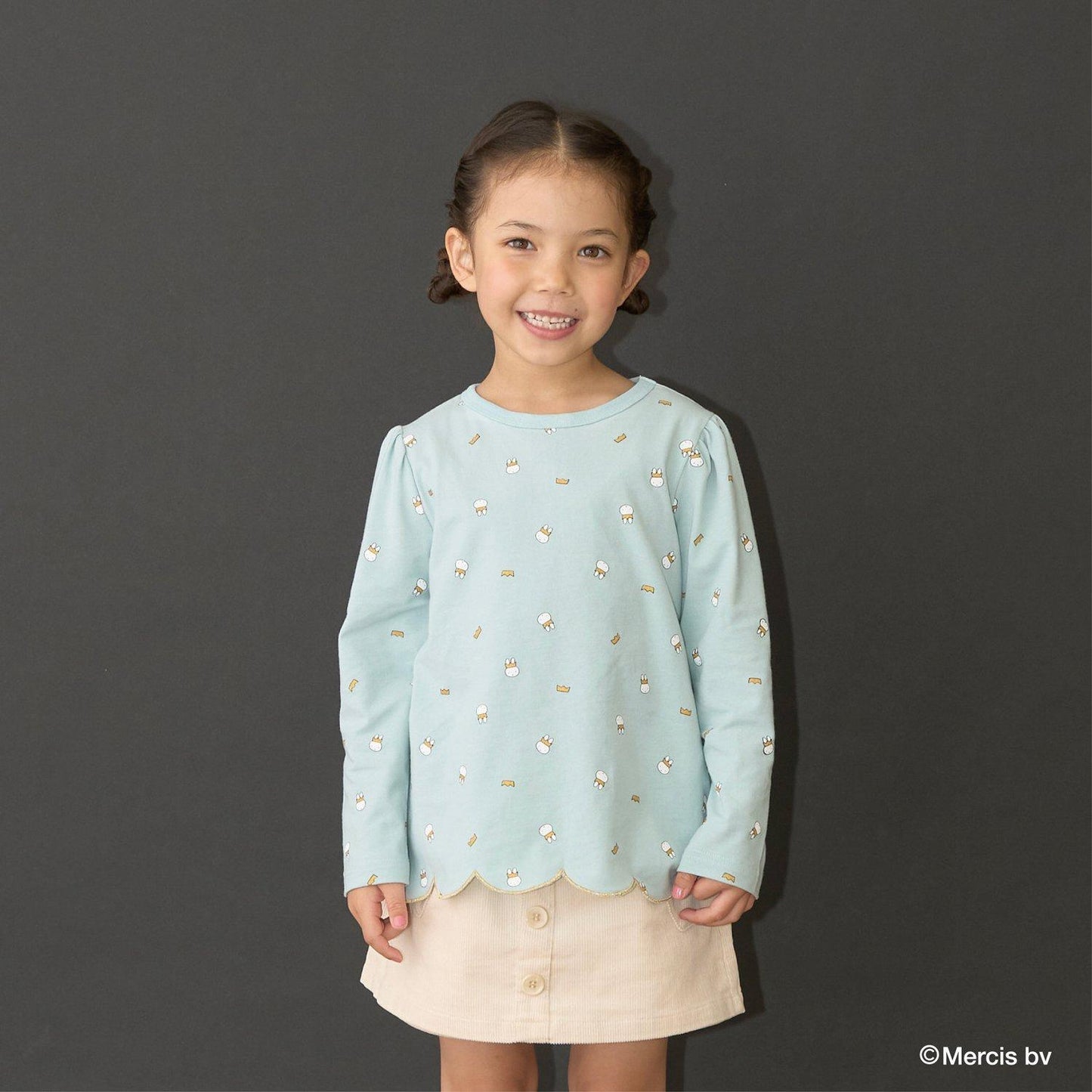 【商品】【Miffy】全印花下襬波浪邊A字T恤