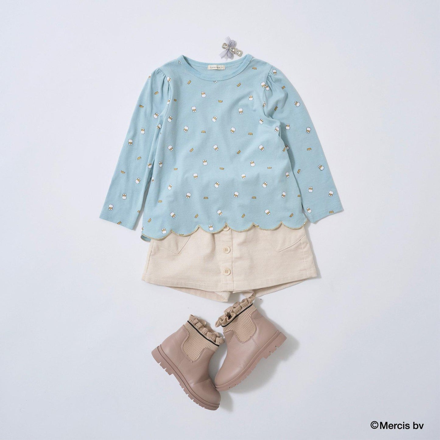 【商品】【Miffy】全印花下襬波浪邊A字T恤