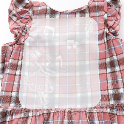 mimi醬格子圖案上衣和燈籠褲套裝