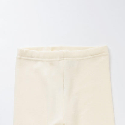 下襬迷你荷葉邊 彈力微絨打底褲【10分長度】