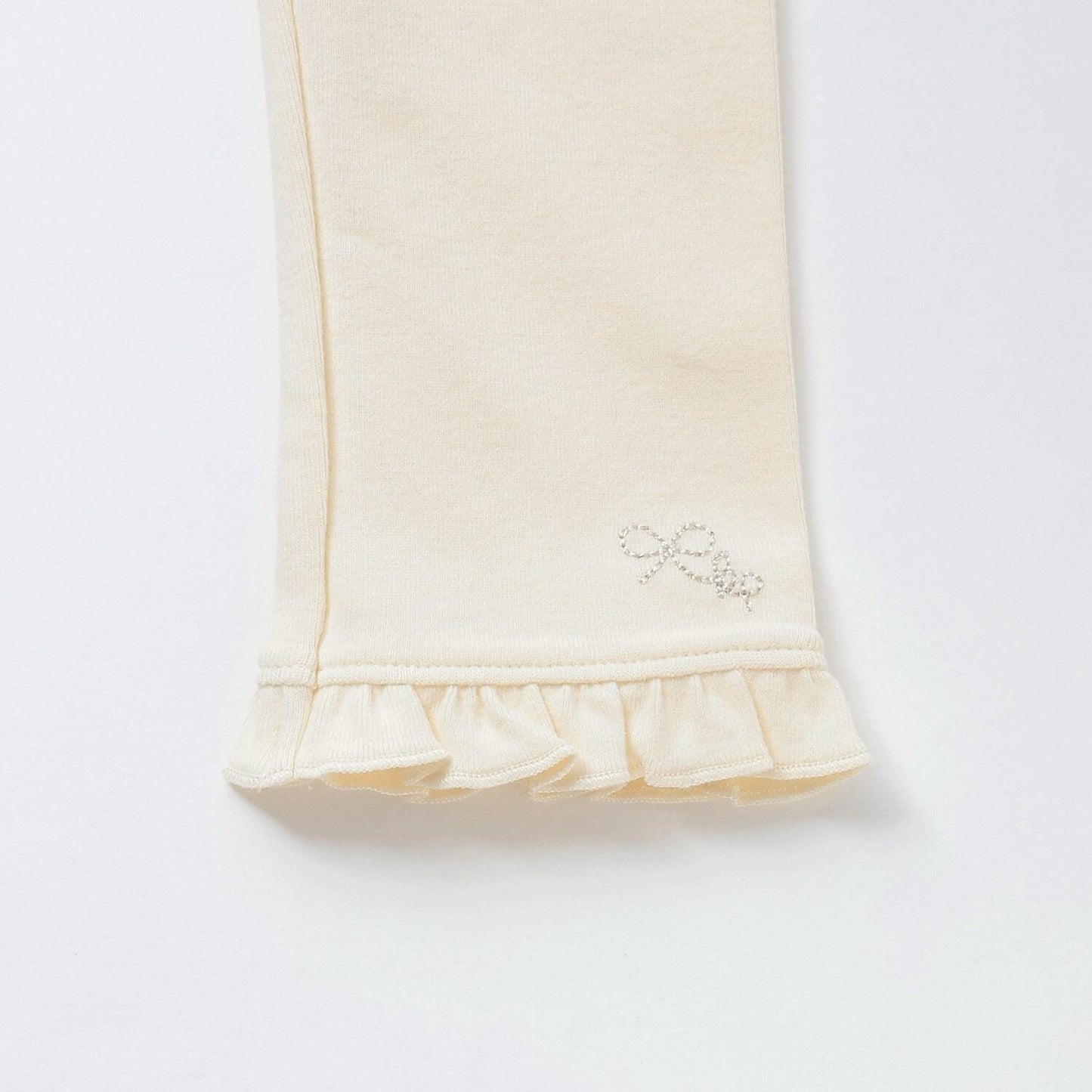 下襬迷你荷葉邊 彈力微絨打底褲【10分長度】