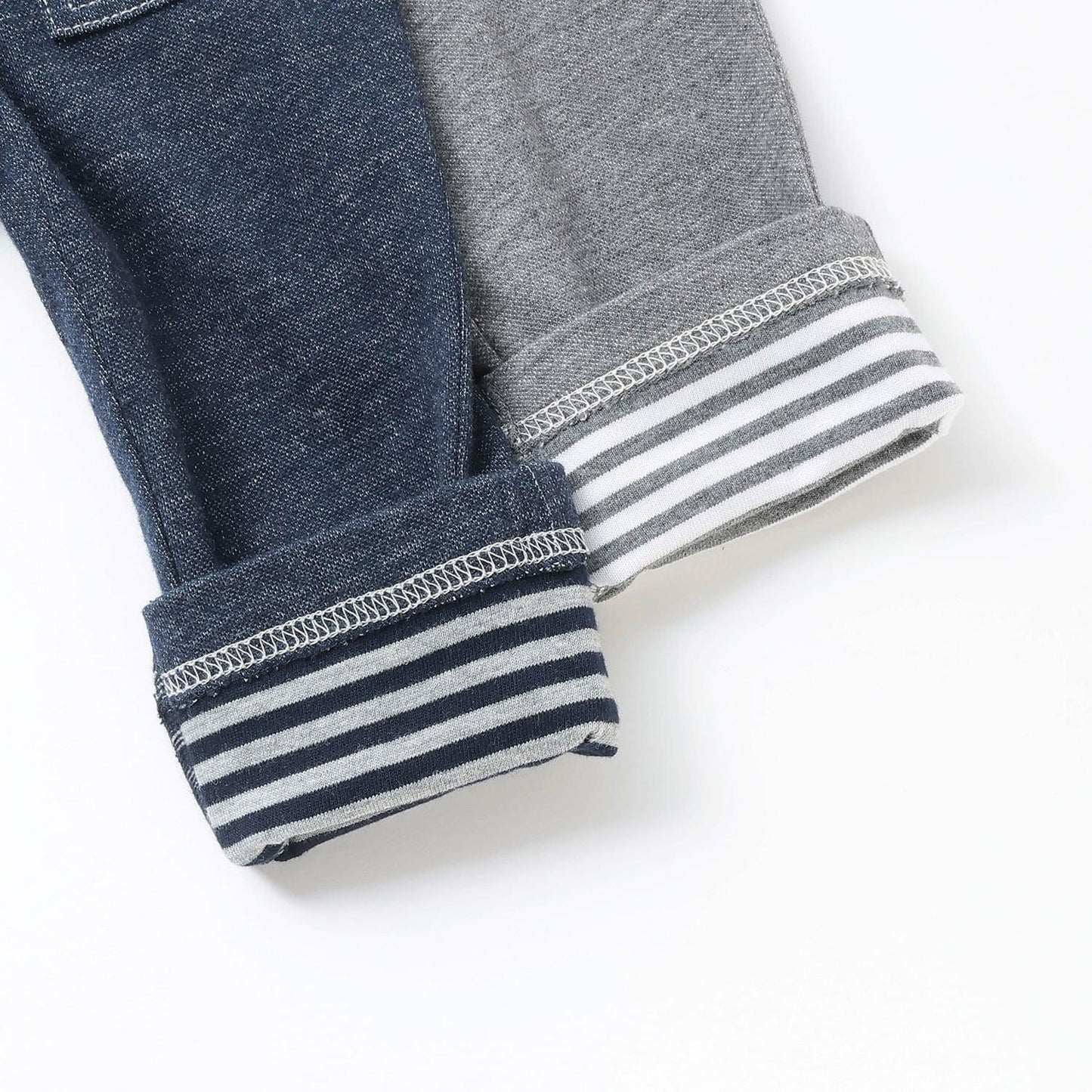 牛仔風針織斜紋長褲