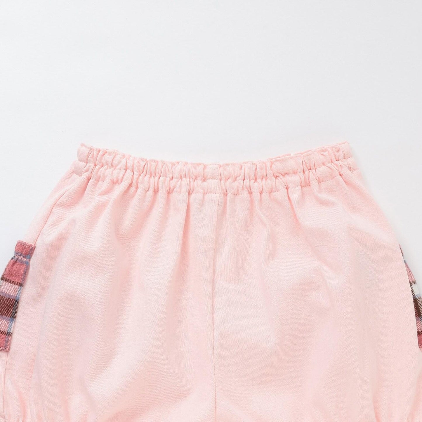 mimi醬格子圖案上衣和燈籠褲套裝