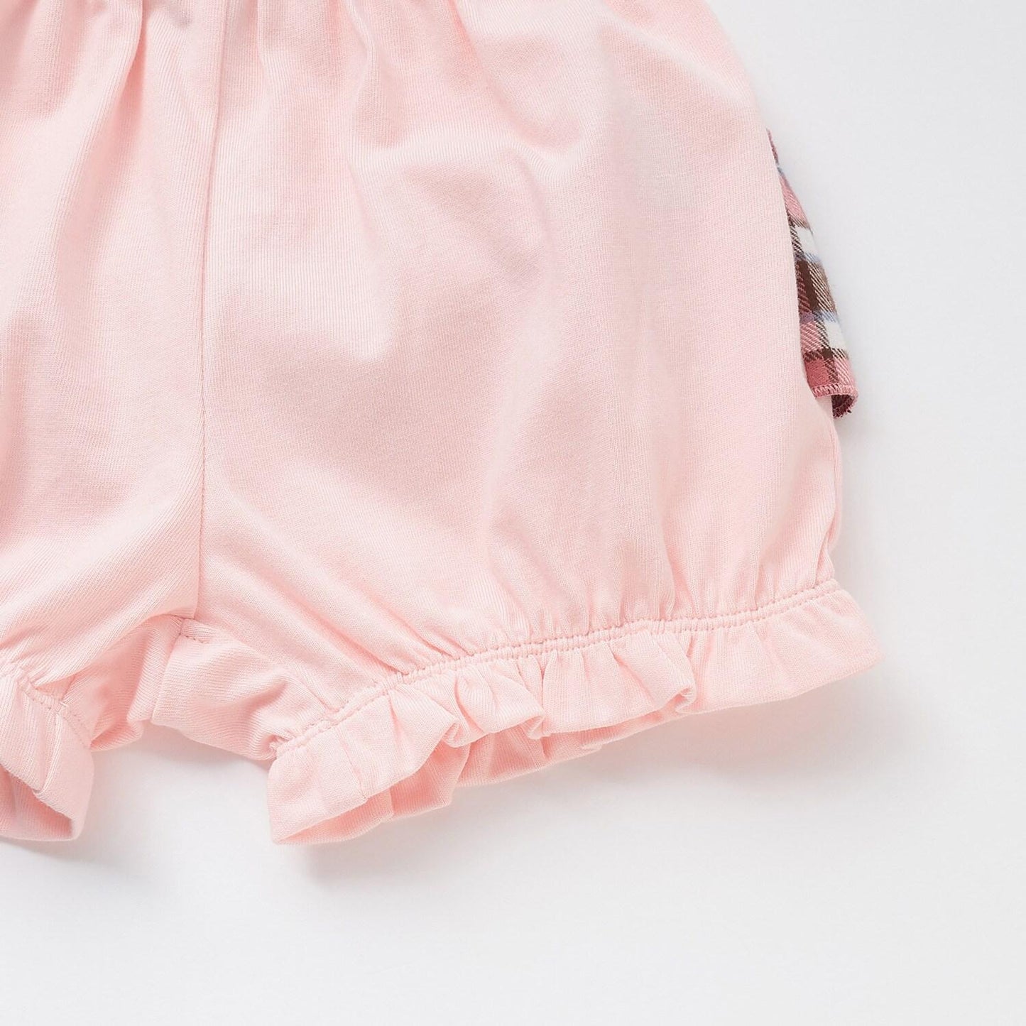 mimi醬格子圖案上衣和燈籠褲套裝