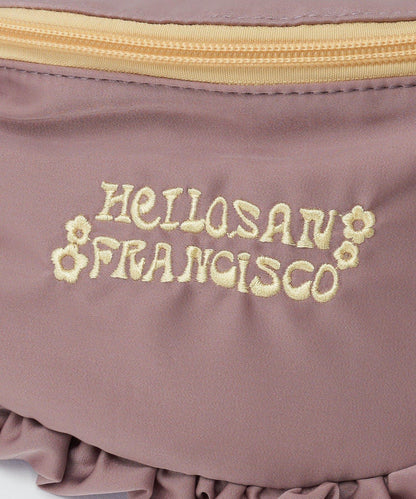 【HELLO.SANFRANCISCO/哈羅舊金山】緞面荷葉邊組合腰包