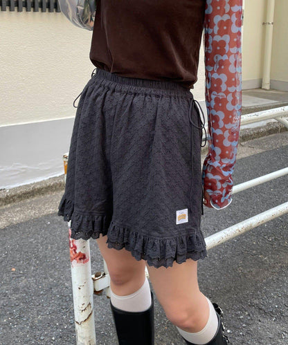 【HELLO.SANFRANCISCO/你好，舊金山】蕾絲荷葉邊短褲
