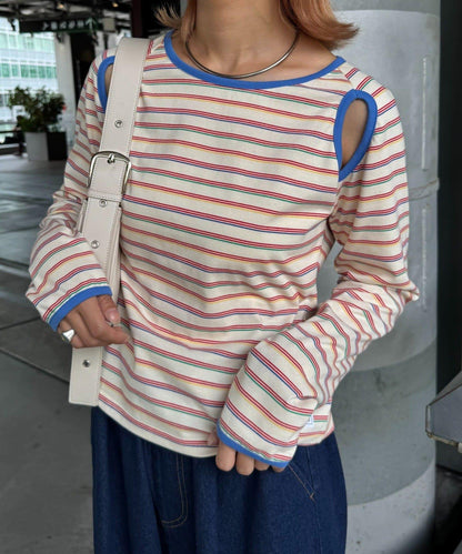 H.S剪裁露肩多功能T恤