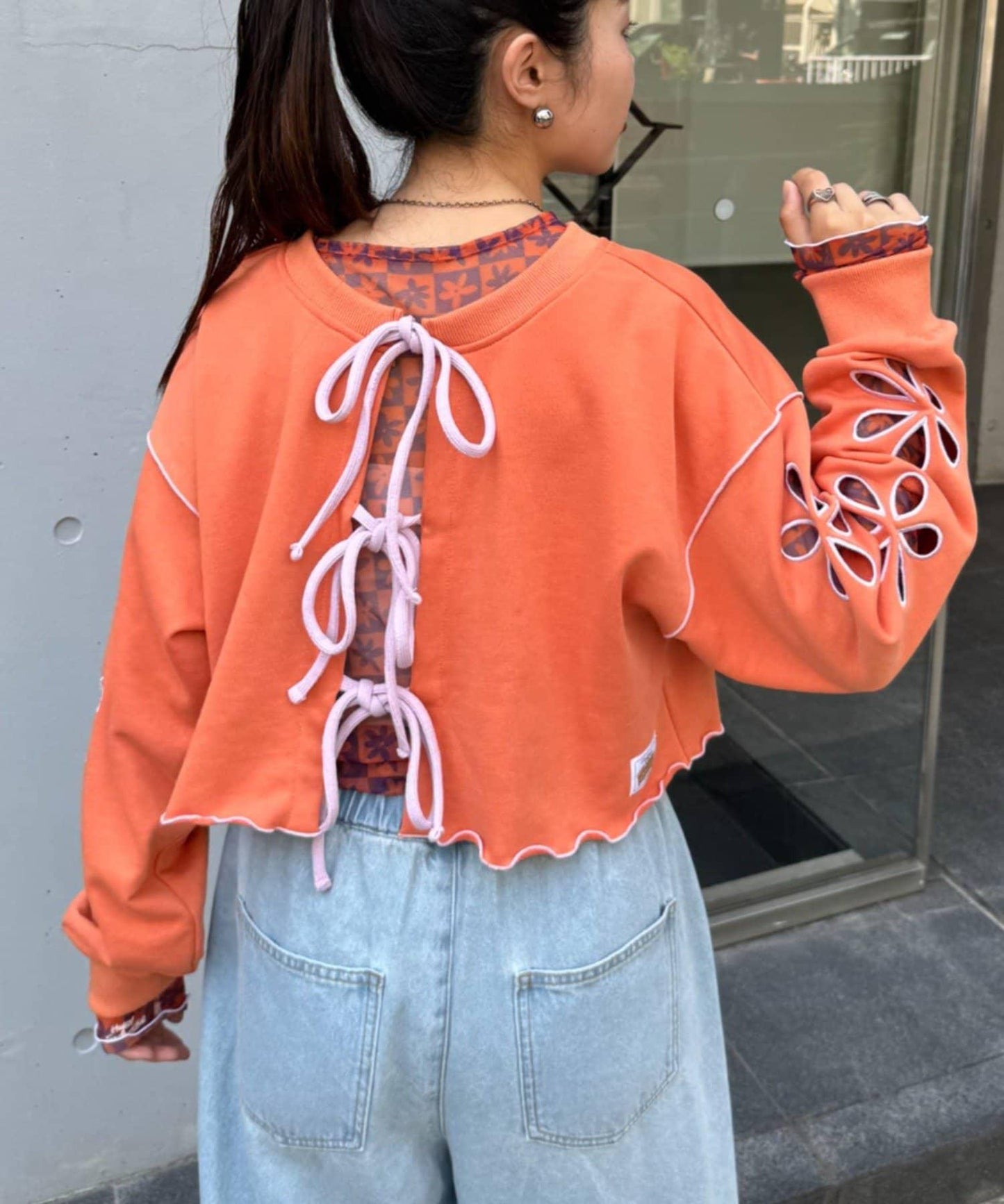 H.S2WAY花朵剪裁衛衣開衫