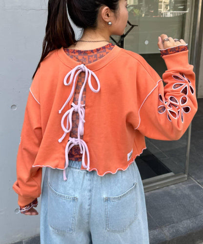 H.S2WAY花朵剪裁衛衣開衫