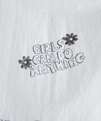 H.S塗鴉風印花蕾絲背心連衣裙