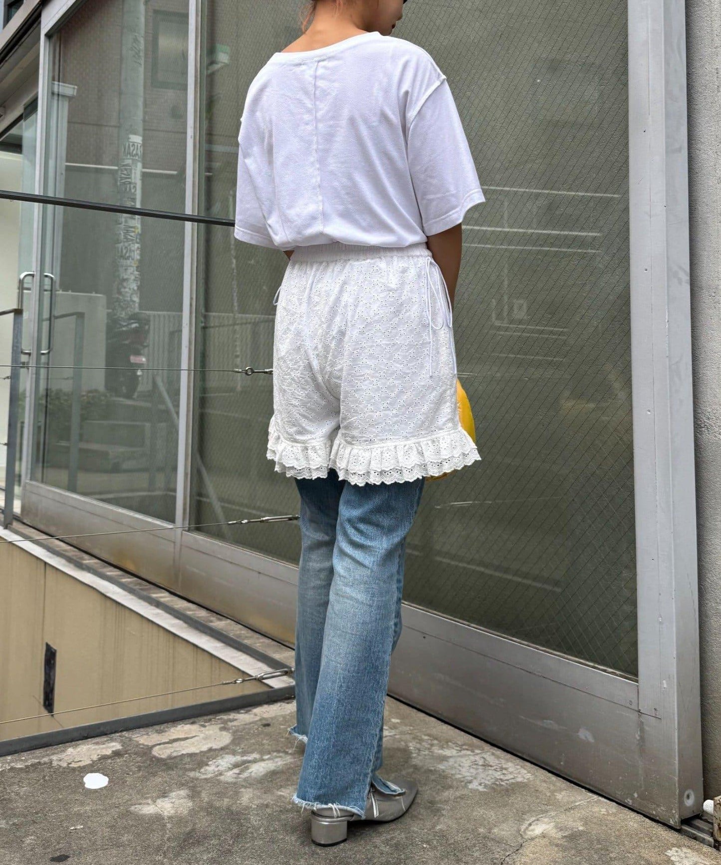 H.S蕾絲荷葉邊短褲