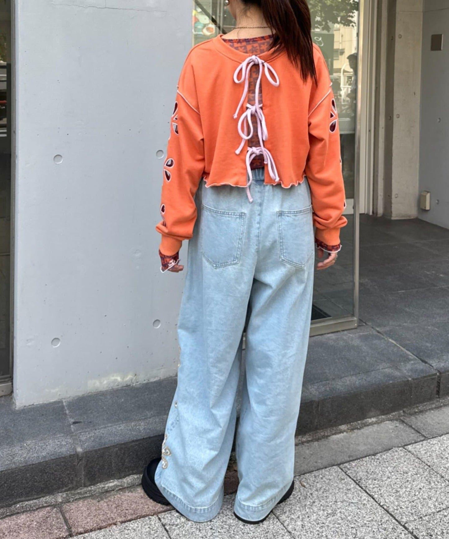 H.S2WAY花朵剪裁衛衣開衫