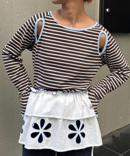 H.S剪裁露肩多功能T恤