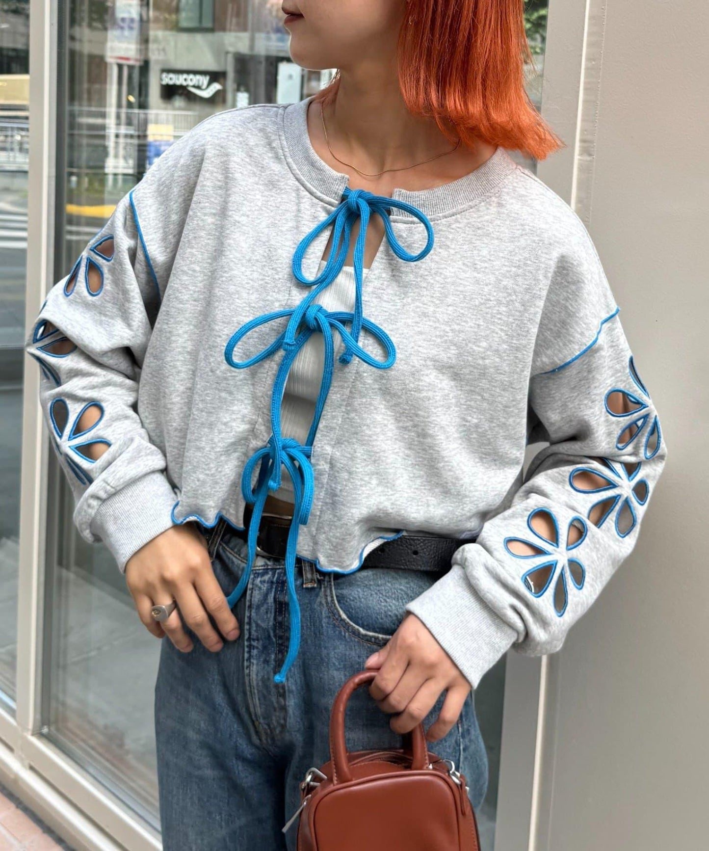 H.S2WAY花朵剪裁衛衣開衫