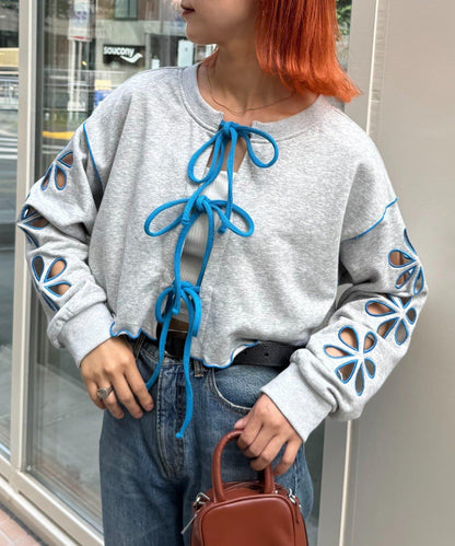 H.S2WAY花朵剪裁衛衣開衫