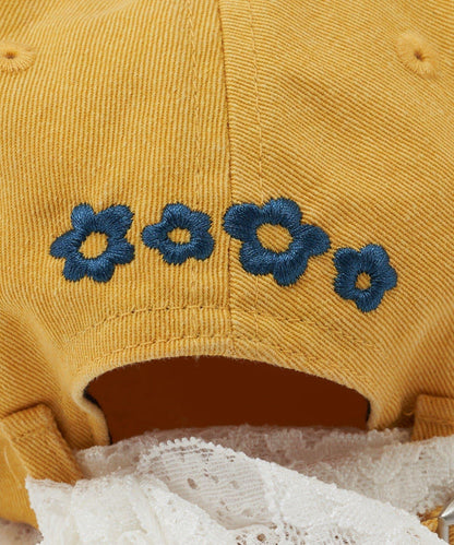 【HELLO.SANFRANCISCO/你好，舊金山】蕾絲絲帶刺繡標誌顏色帽