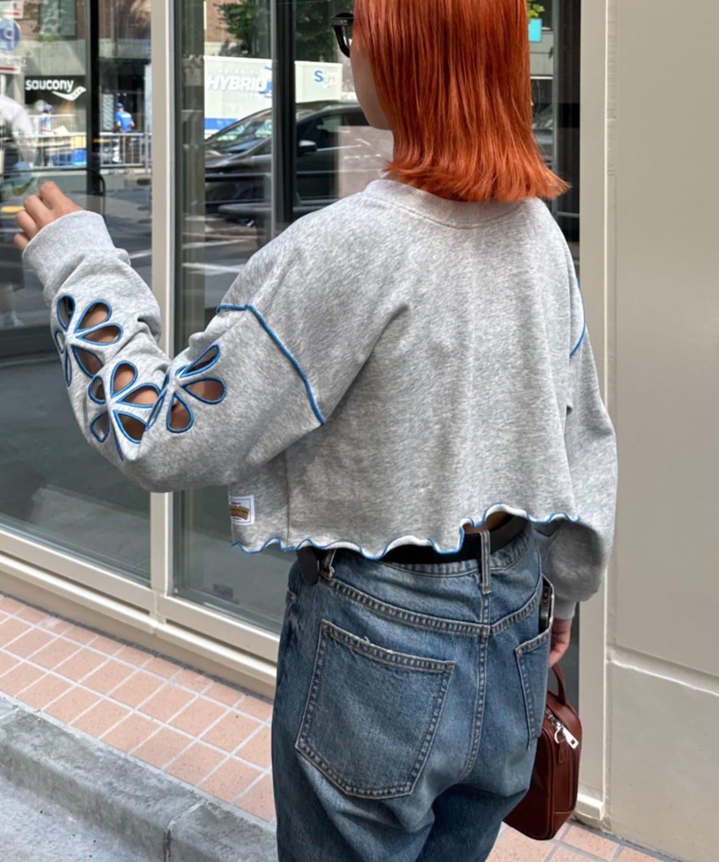 H.S2WAY花朵剪裁衛衣開衫