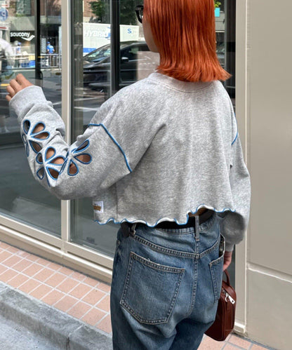 H.S2WAY花朵剪裁衛衣開衫