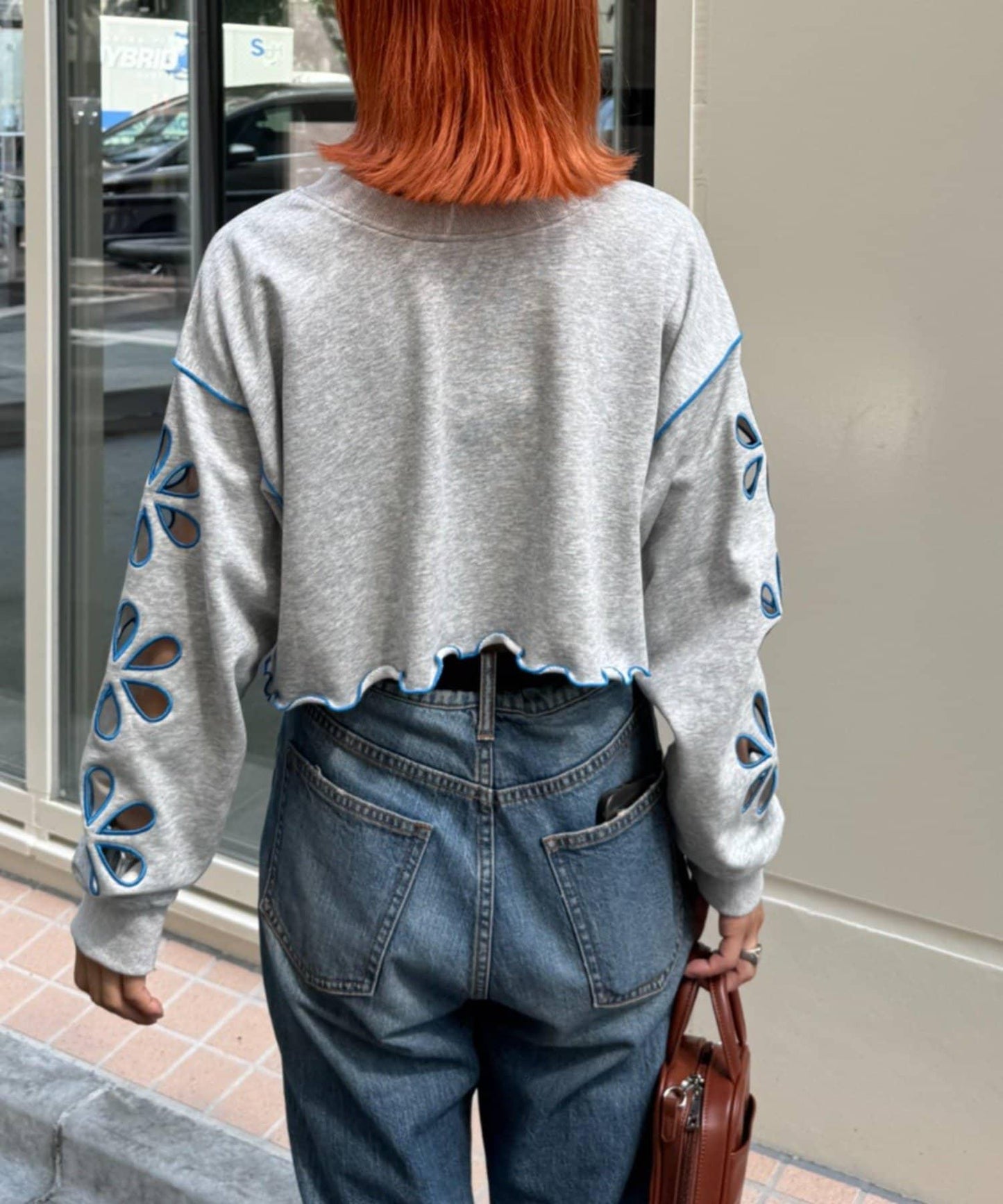 H.S2WAY花朵剪裁衛衣開衫