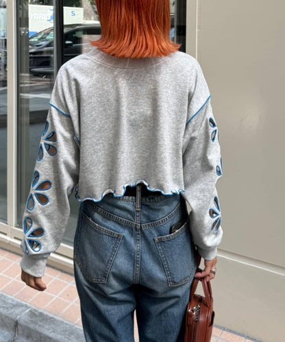 H.S2WAY花朵剪裁衛衣開衫