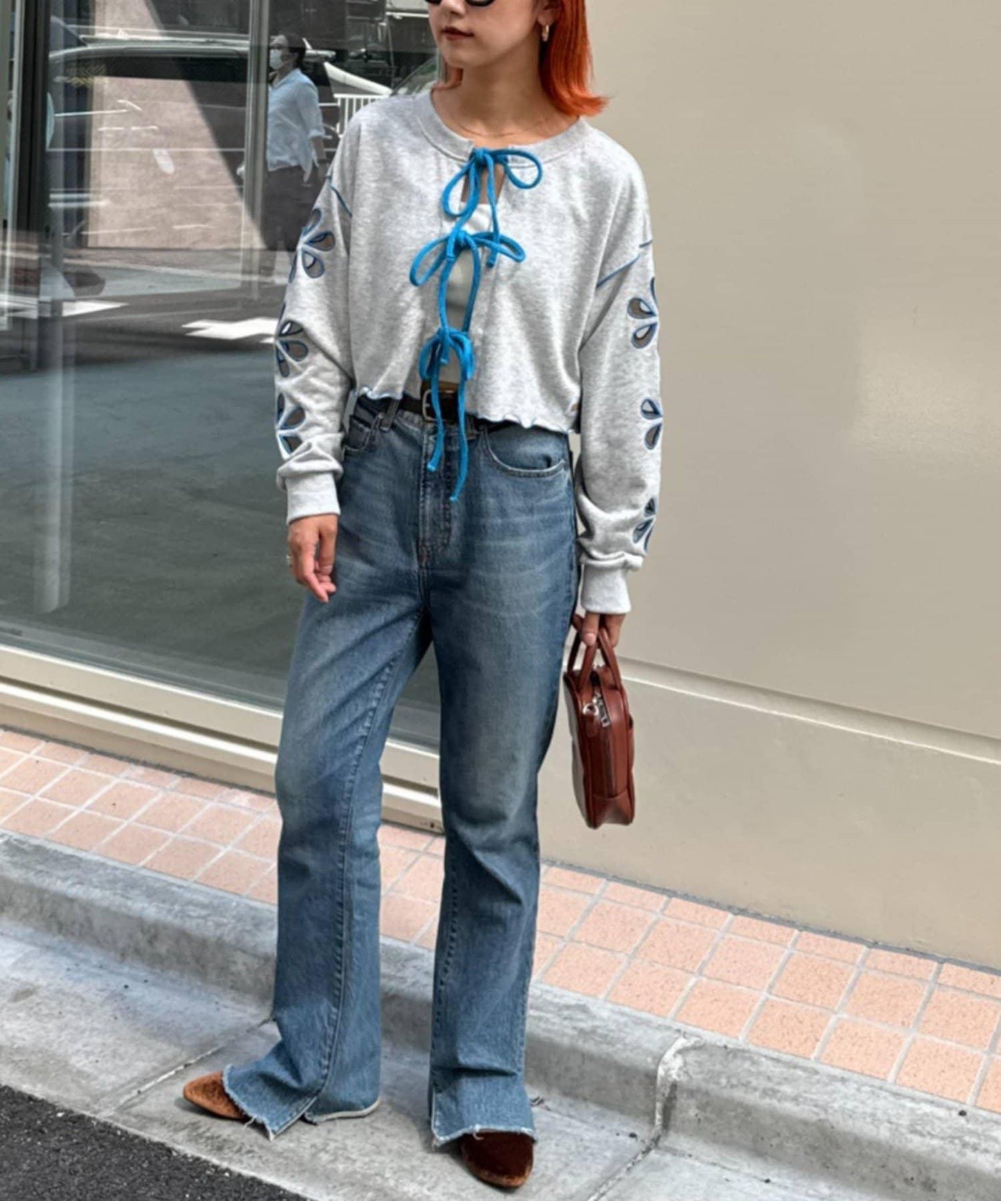 H.S2WAY花朵剪裁衛衣開衫