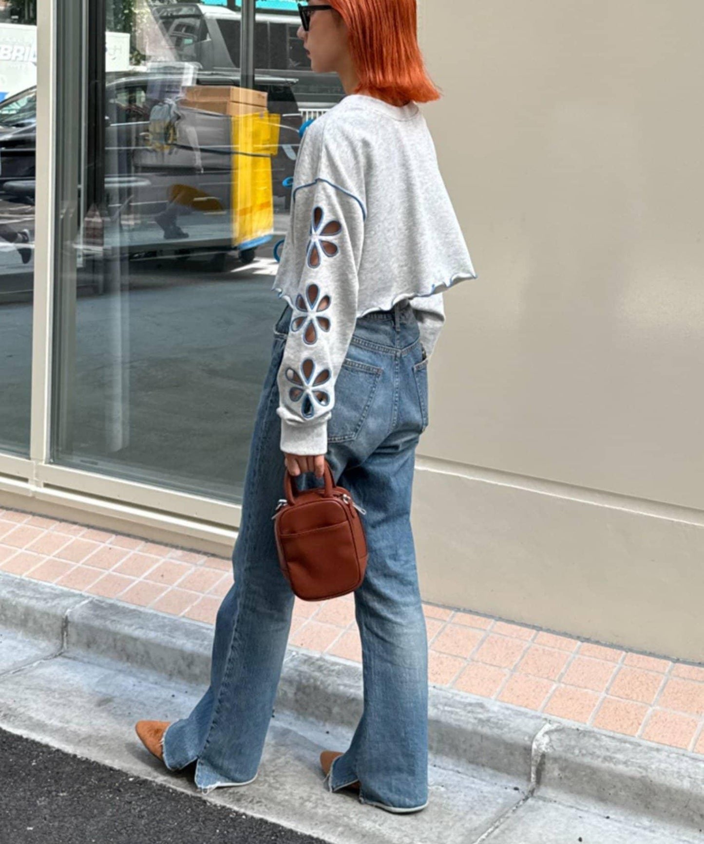 H.S2WAY花朵剪裁衛衣開衫