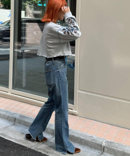 H.S2WAY花朵剪裁衛衣開衫