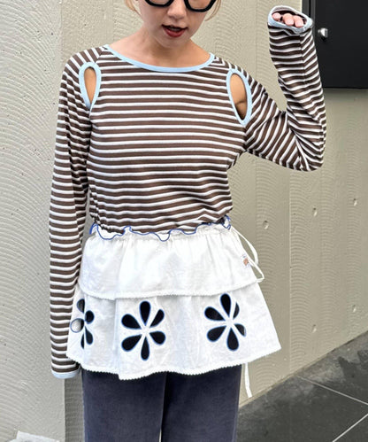 H.S剪裁露肩多功能T恤