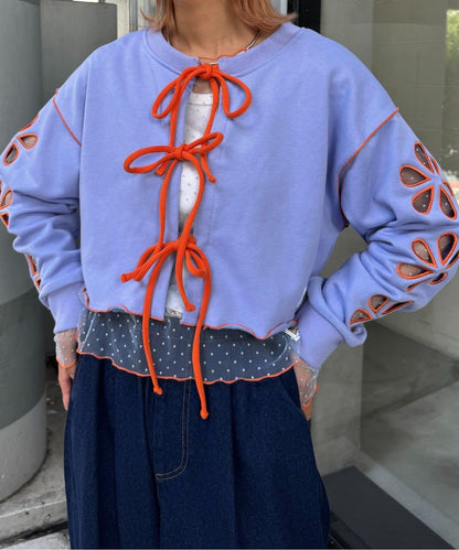 H.S2WAY花朵剪裁衛衣開衫