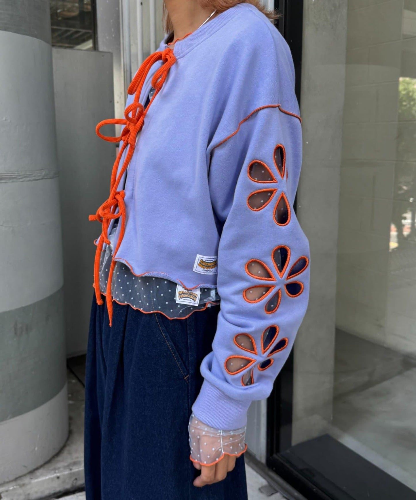 H.S2WAY花朵剪裁衛衣開衫