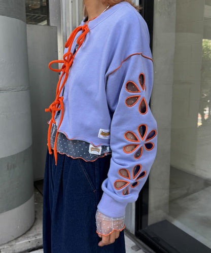 H.S2WAY花朵剪裁衛衣開衫