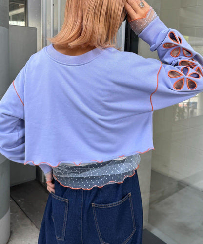 H.S2WAY花朵剪裁衛衣開衫