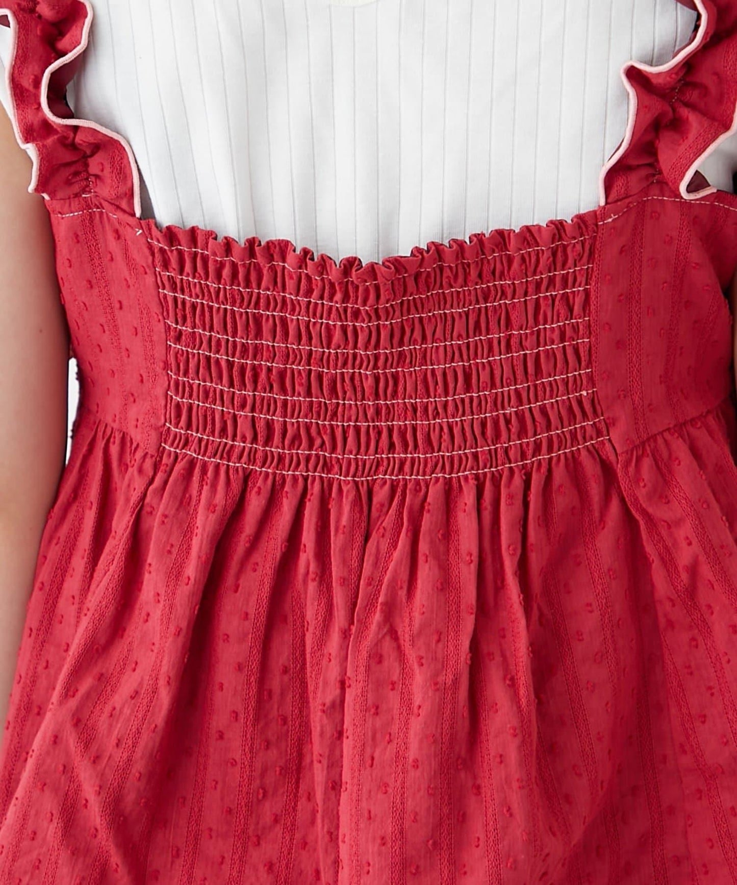 H.S豆點荷葉邊吊帶背心