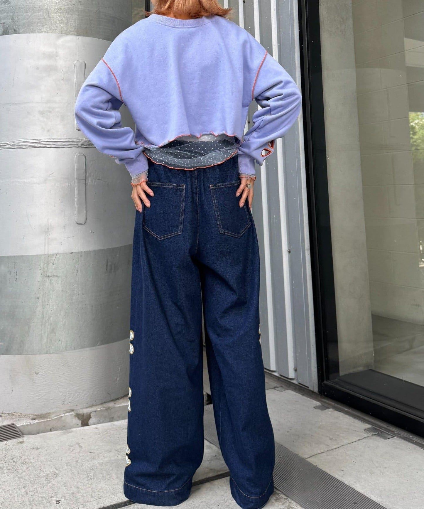 H.S2WAY花朵剪裁衛衣開衫