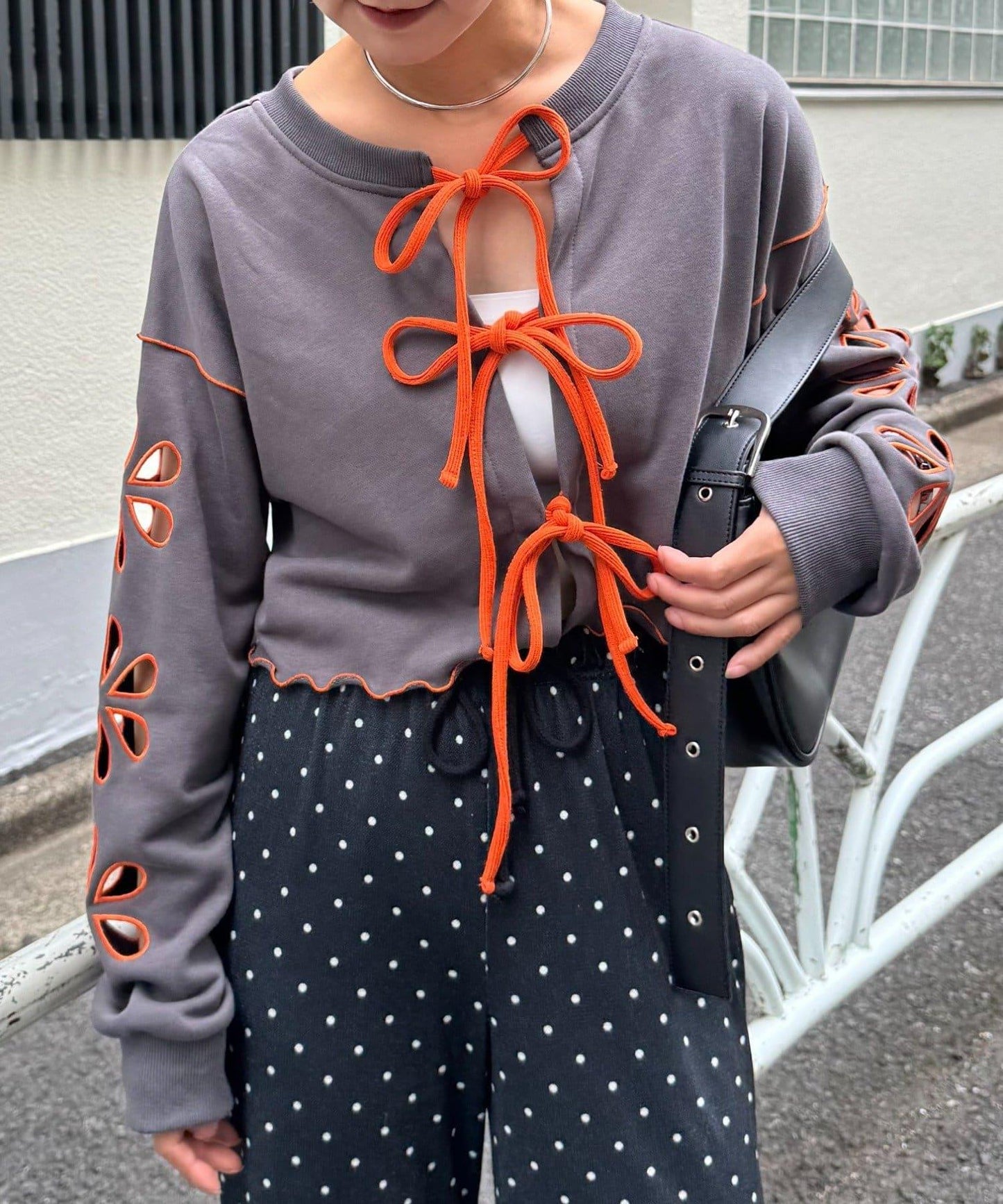 H.S2WAY花朵剪裁衛衣開衫