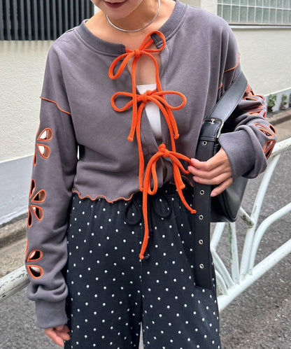 H.S2WAY花朵剪裁衛衣開衫