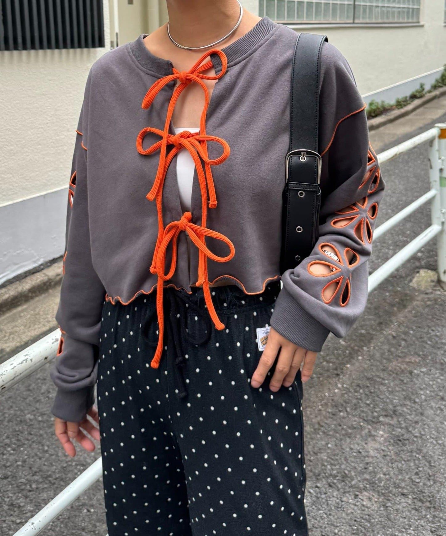 H.S2WAY花朵剪裁衛衣開衫