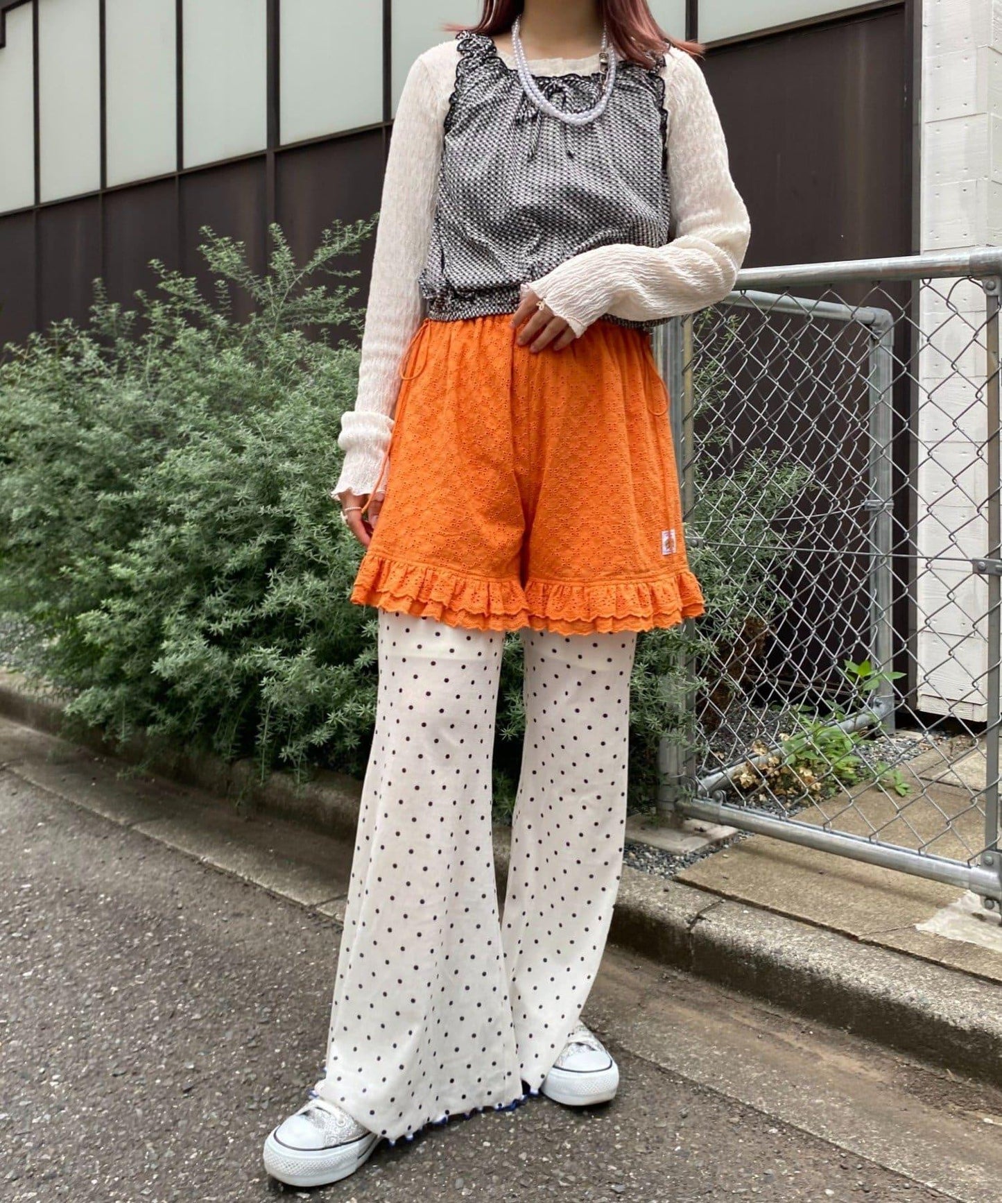 H.S蕾絲荷葉邊短褲