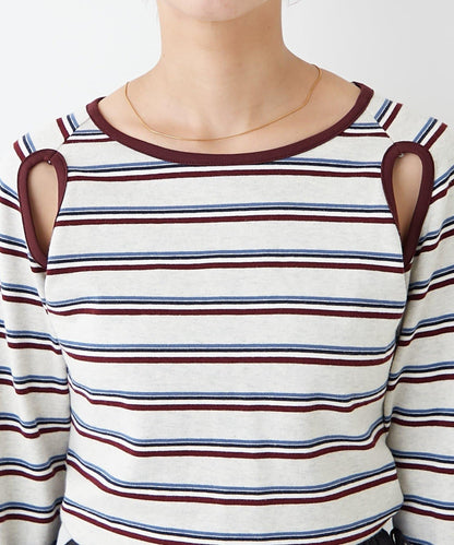 H.S剪裁露肩多功能T恤