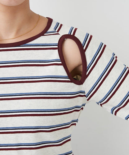 H.S剪裁露肩多功能T恤