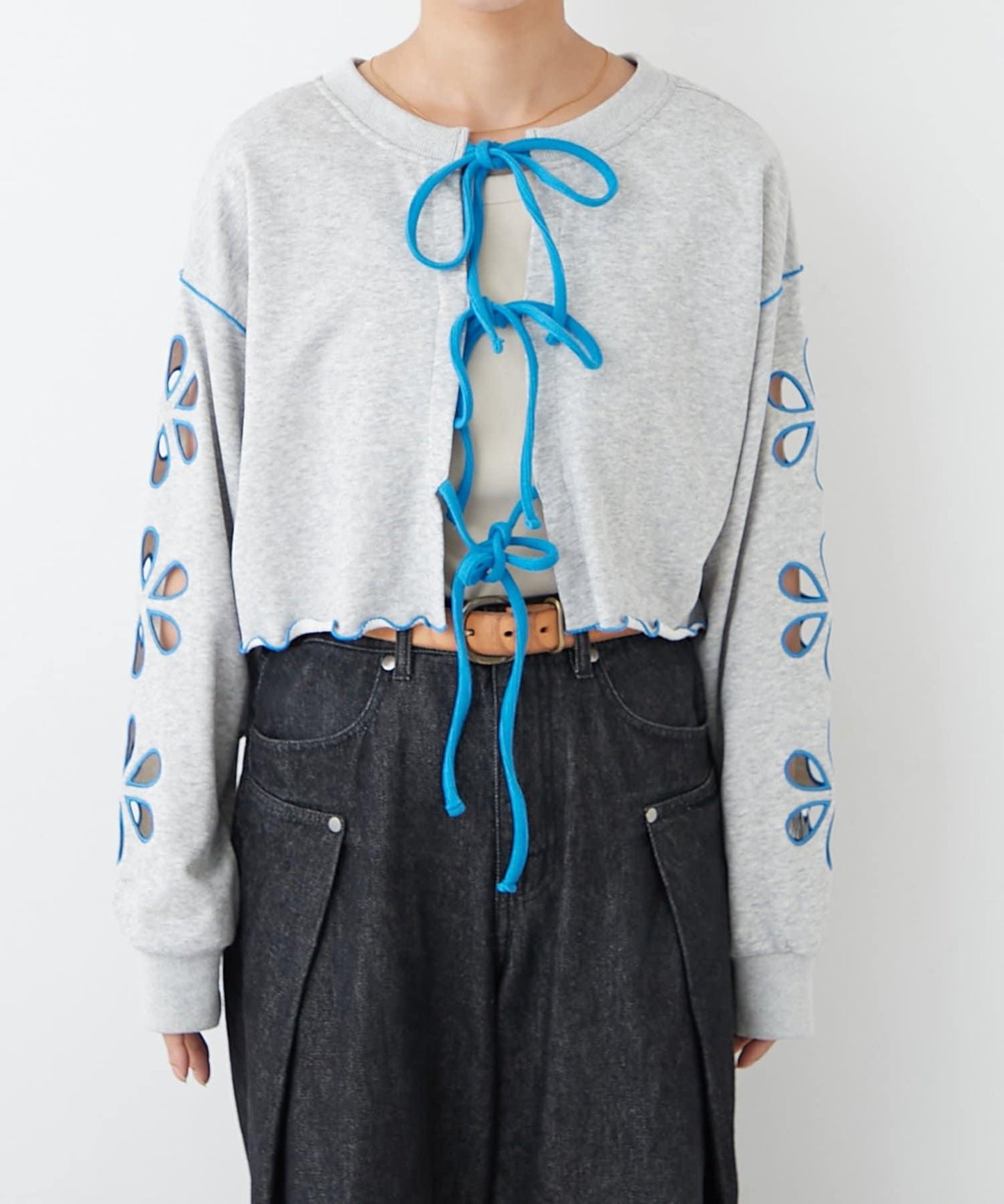 H.S2WAY花朵剪裁衛衣開衫